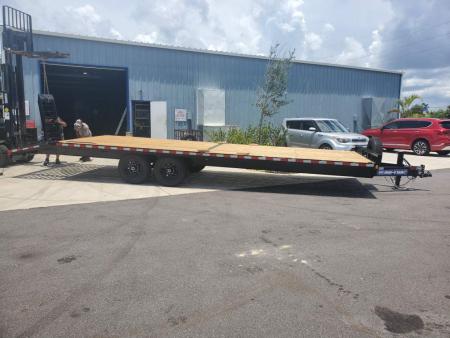 New 2026 Sure-Trac 8.5X28 (24+4) TA 15000 DECK LB GVWR DECKOVER Equipment Trailer WITH DOVETAIL, RAMPS, SPARE TIRE/WHEEL