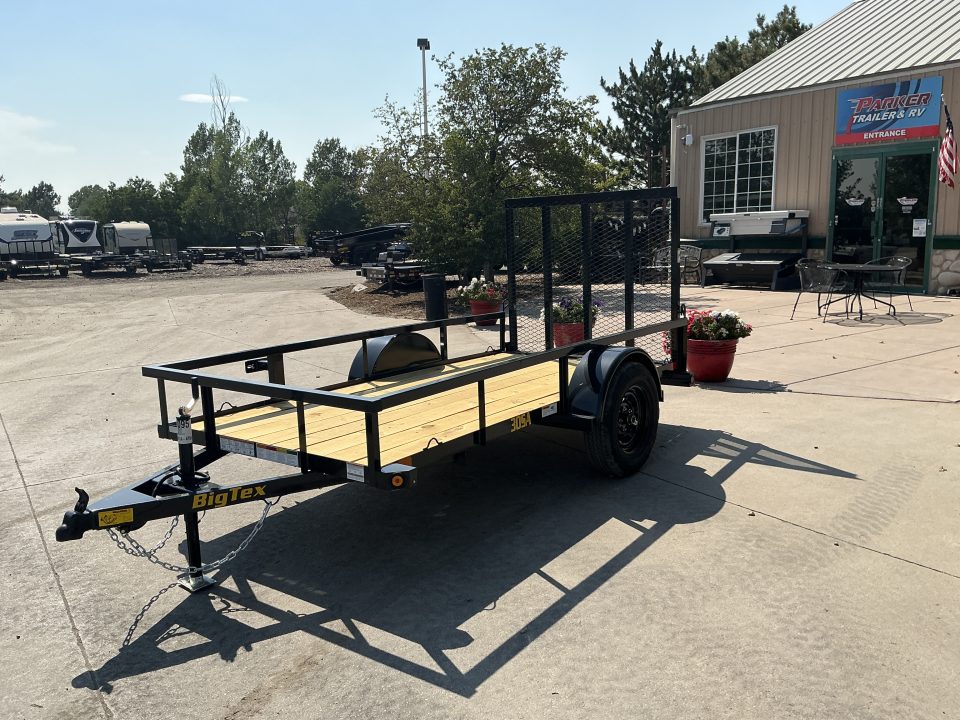 New 2027 Big Tex 30SA-5x10R1A-4PBK Utility Trailer