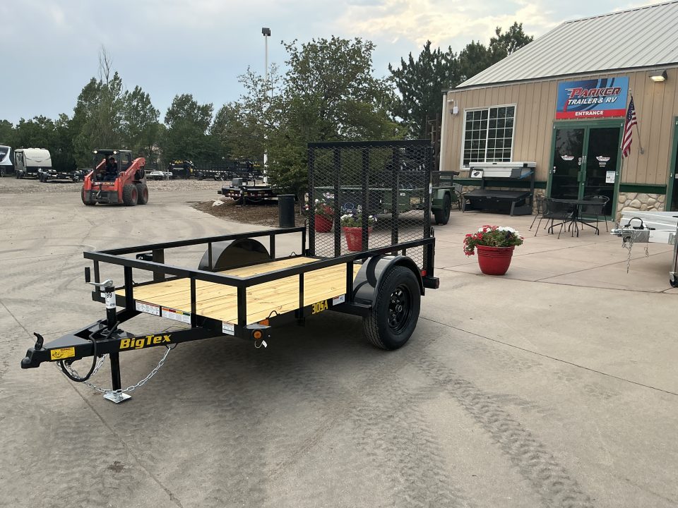 New 2027 Big Tex 30SA-5x8R1A-4PBK Utility Trailer