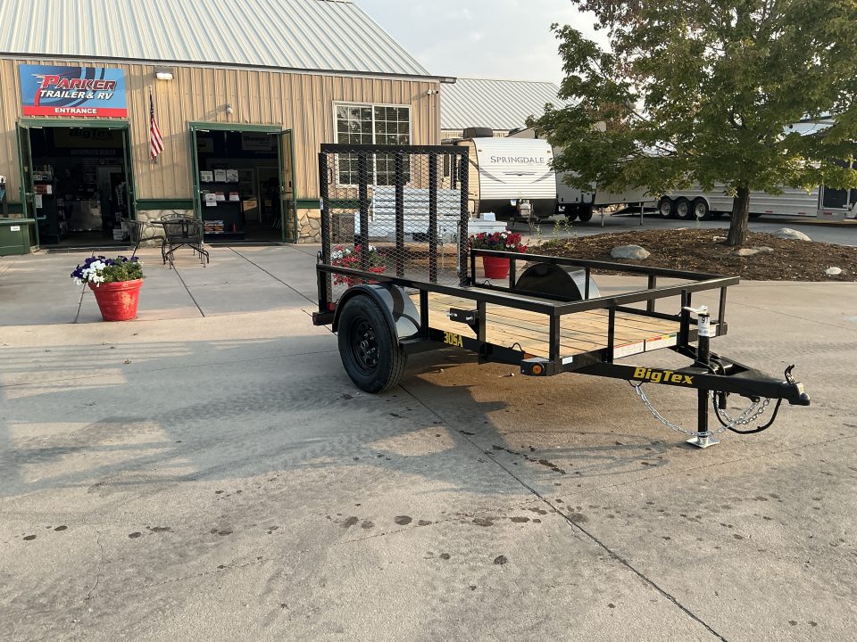 New 2027 Big Tex 30SA-5x8R1A-4PBK Utility Trailer