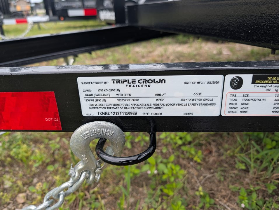 New 2026 6X12 Triple Crown Utility Trailer
