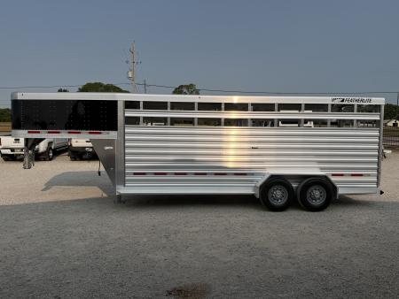 New 2026 Featherlite 20' Stock Gooseneck Stock Trailer