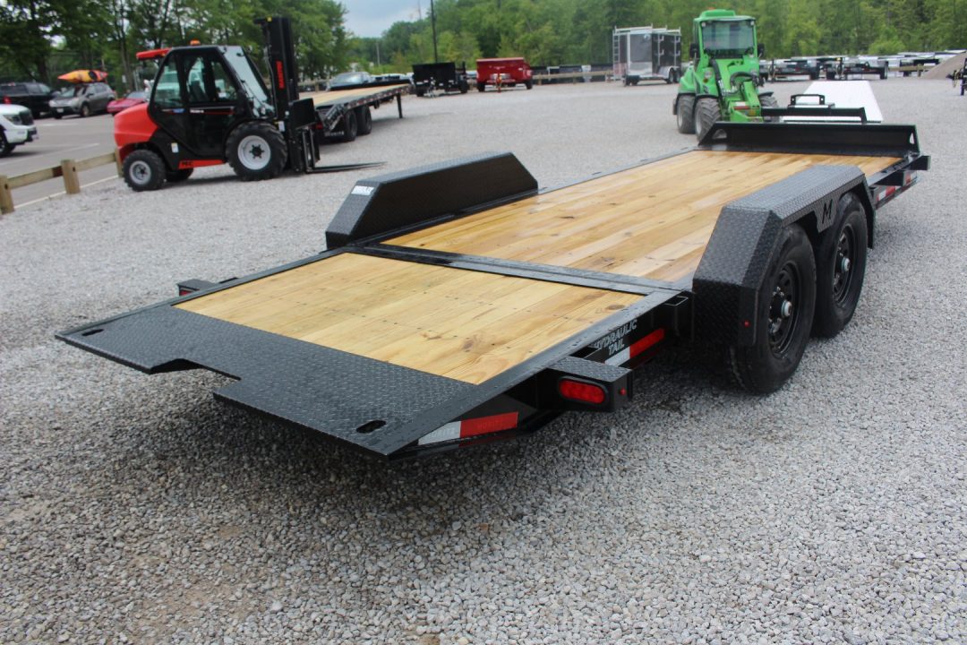 New 2027 Moritz 7' x 14' + 6' Low Pro - Hydraulic Power Tail - Equipment Trailer - 14000# GVW