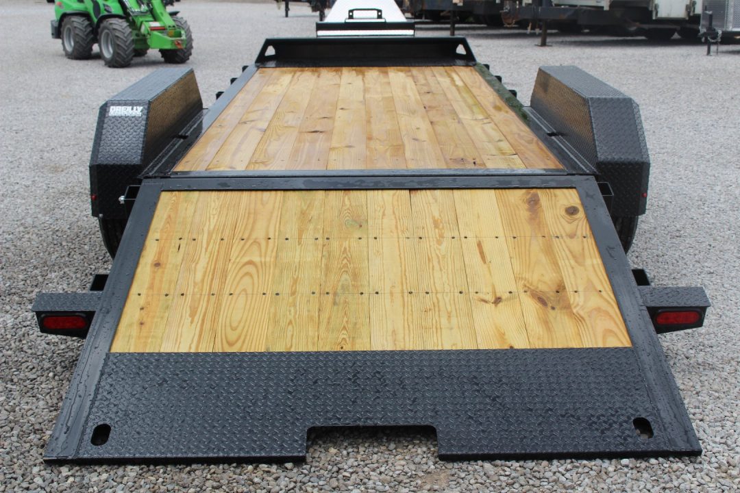 New 2027 Moritz 7' x 14' + 6' Low Pro - Hydraulic Power Tail - Equipment Trailer - 14000# GVW