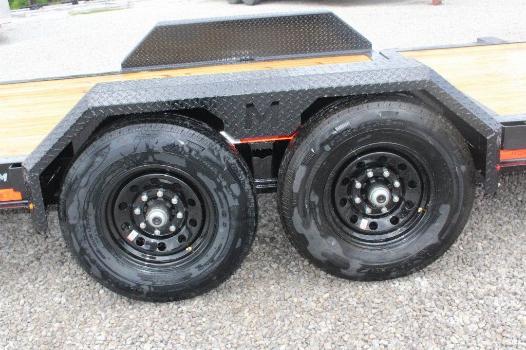 New 2027 Moritz 7' x 14' + 6' Low Pro - Hydraulic Power Tail - Equipment Trailer - 14000# GVW