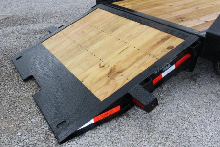 New 2027 Moritz 7' x 14' + 6' Low Pro - Hydraulic Power Tail - Equipment Trailer - 14000# GVW