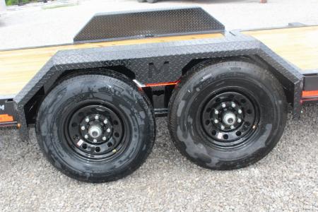 New 2027 Moritz 7' x 14' + 6' Low Pro - Hydraulic Power Tail - Equipment Trailer - 14000# GVW