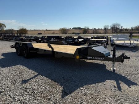 New 2026 Hillcrest Black-Grey 82 x18'+2' 10k Car Hauler Trailer