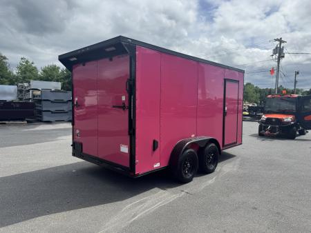 New 2027 Quality Cargo 7X14TA Cargo / Enclosed Trailer *PINKW/ BLACK