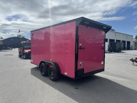 New 2027 Quality Cargo 7X14TA Cargo / Enclosed Trailer *PINKW/ BLACK