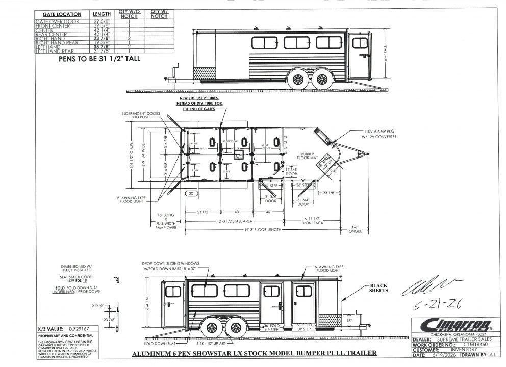 New 2027 Cimarron Showstar 460