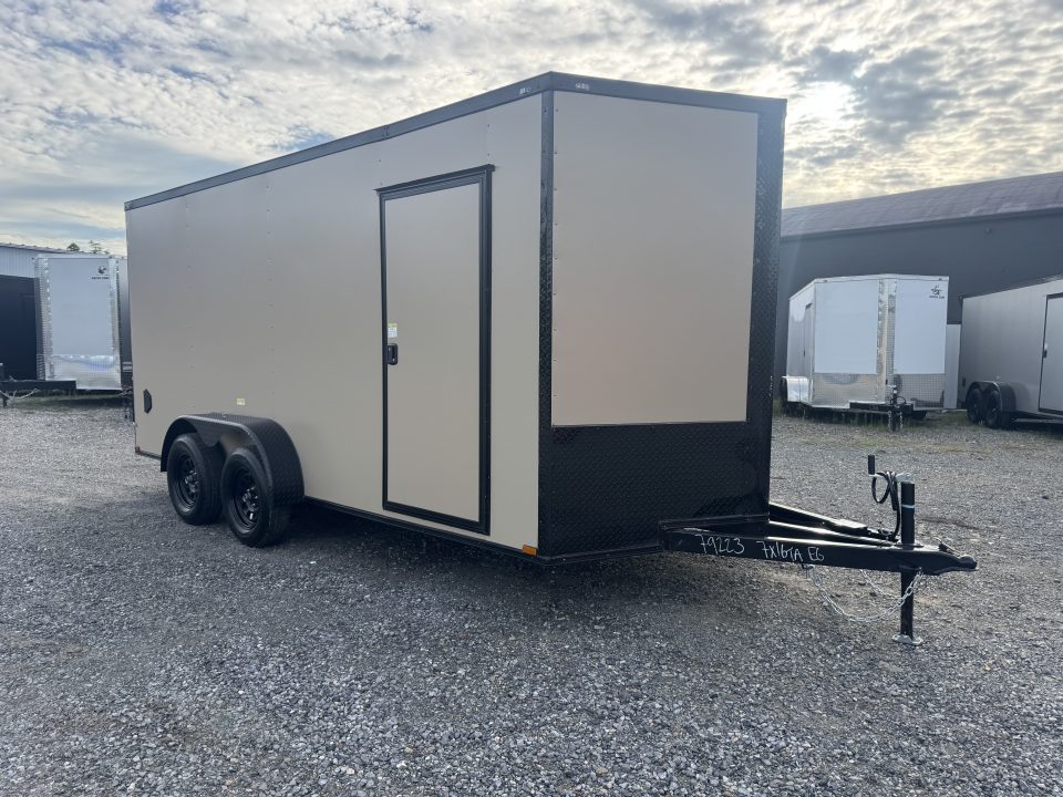 New 2027 Quality Cargo 7X16TA Cargo / Enclosed Trailer *TAN W/ BLACK