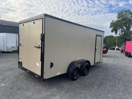 New 2027 Quality Cargo 7X16TA Cargo / Enclosed Trailer *TAN W/ BLACK