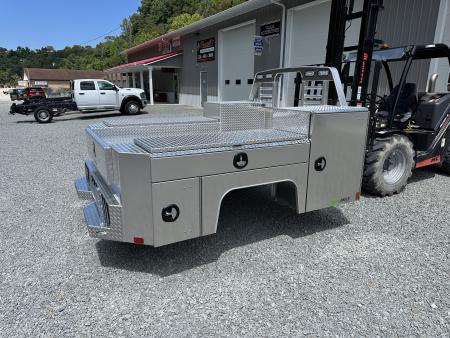 New Martin Truck Bodies Aluminum Gooseneck Service Body DRW 8' Diamond Tread *Clear Lens * Back Window Cut Out Gooseneck Bodies