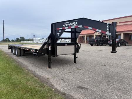 New 2026 Delta Trailers 28' x 8'6" 201GN Flatbed Trailer