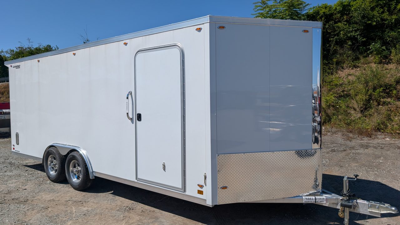 New 2026 Legend 8x20 + 3 Flat-Top V-Nose Cargo Trailer w/ Ramp (84" Inside!)