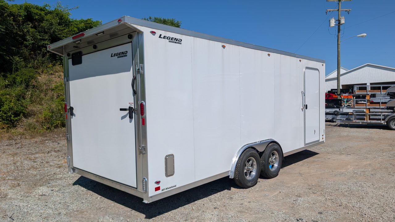 New 2026 Legend 8x20 + 3 Flat-Top V-Nose Cargo Trailer w/ Ramp (84" Inside!)