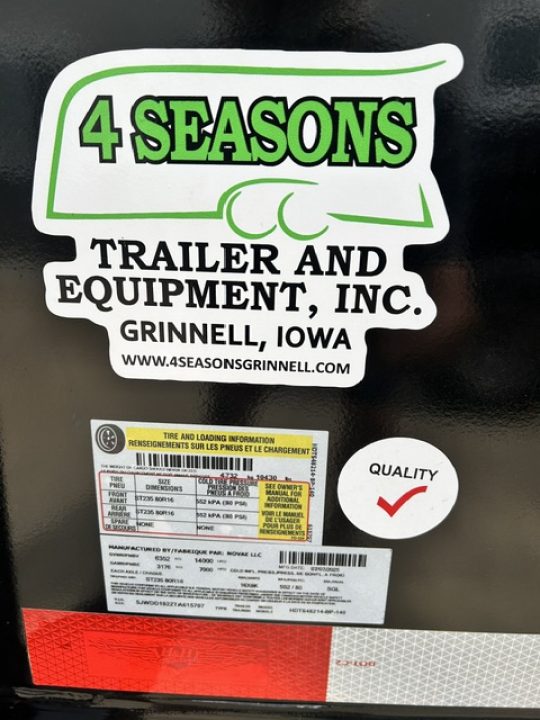 New 2026 H&H Trailers 82"X14' 4' sides 14k GVWR Dump Trailer