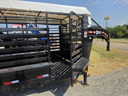 New 2027 Delco Trailers B8 32' Bar Top 6'/8" wide Cattleman Series Livestock Trailer Stock / Stock Combo Trailer
