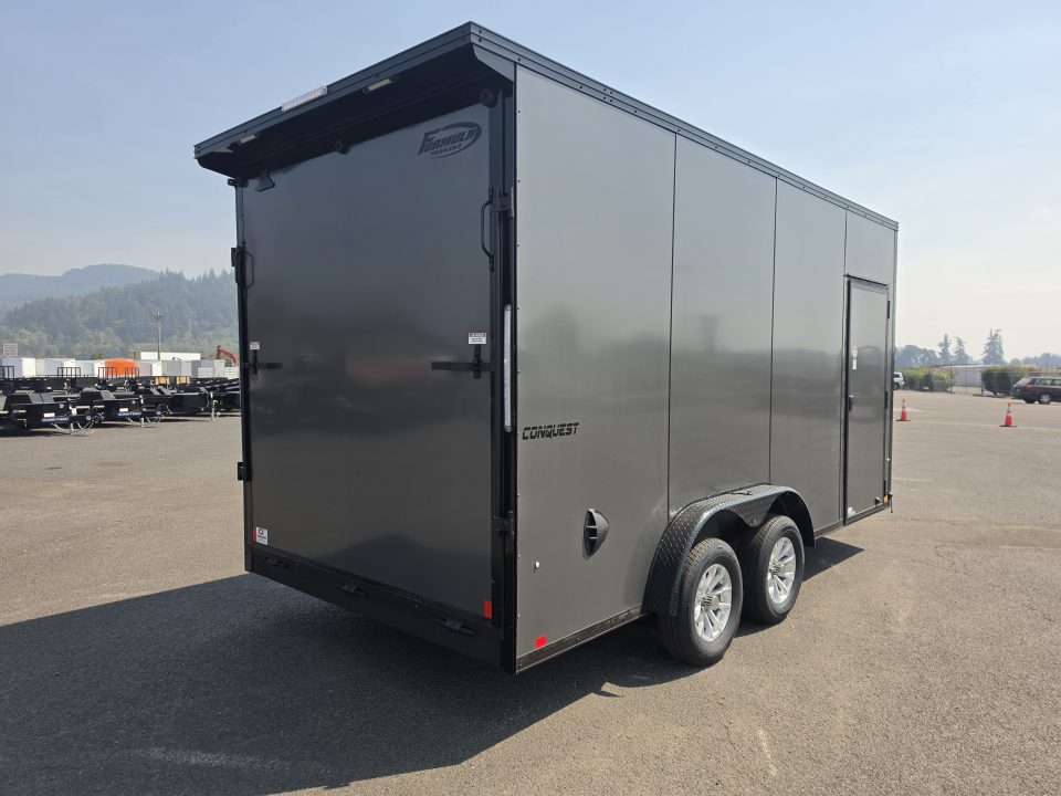 New 2026 Formula 7.5x16 Conquest Enclosed UTV Trailer w/ Upgrades 7K GVWR