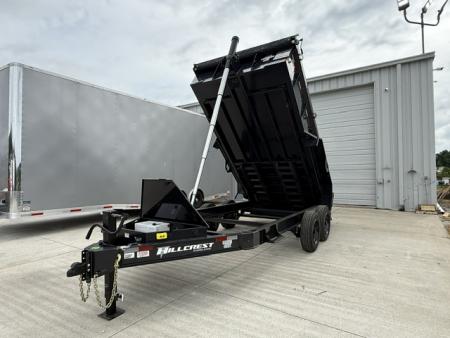 New Hillcrest Dump 7x14 17.6k 2' BP W/ HD Tube Ramps