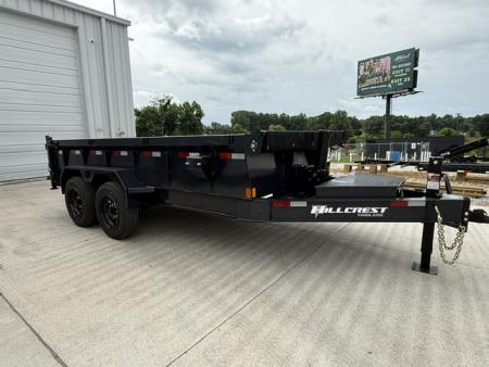 New Hillcrest Dump 7x14 17.6k 2' BP W/ HD Tube Ramps