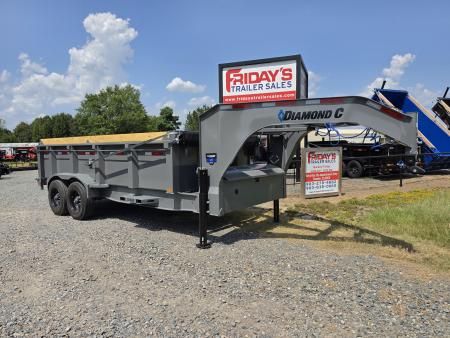 New 2027 Diamond C Trailers LPT210 16' LPT210 16' x 82  10K Torsion Axles Gooseneck Pacesetter Edition Dump Trailer