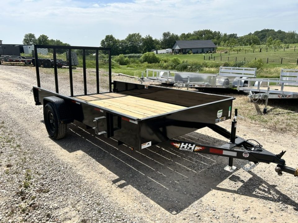 New 2026 H&H Trailers 82X12 SOLID SIDE W/GATE Utility Trailer