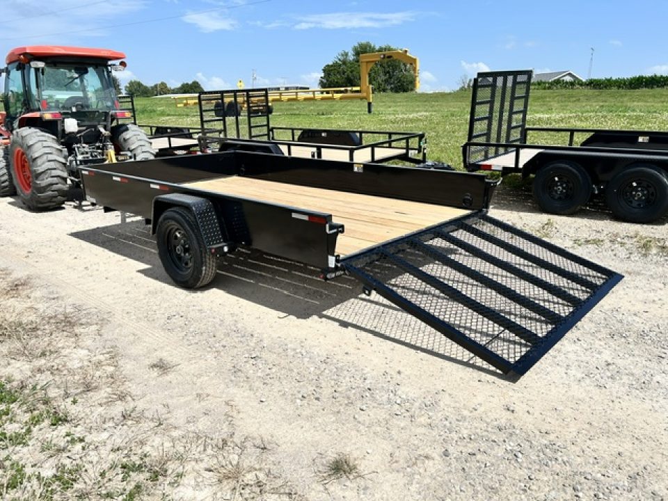 New 2026 H&H Trailers 82X12 SOLID SIDE W/GATE Utility Trailer