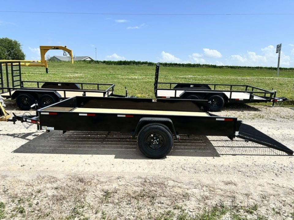 New 2026 H&H Trailers 82X12 SOLID SIDE W/GATE Utility Trailer