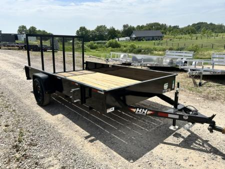 New 2026 H&H Trailers 82X12 SOLID SIDE W/GATE Utility Trailer