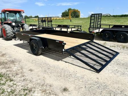 New 2026 H&H Trailers 82X12 SOLID SIDE W/GATE Utility Trailer