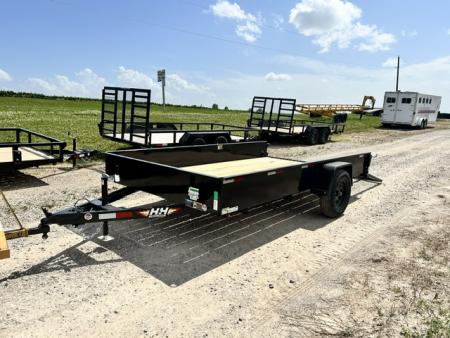 New 2026 H&H Trailers 82X12 SOLID SIDE W/GATE Utility Trailer