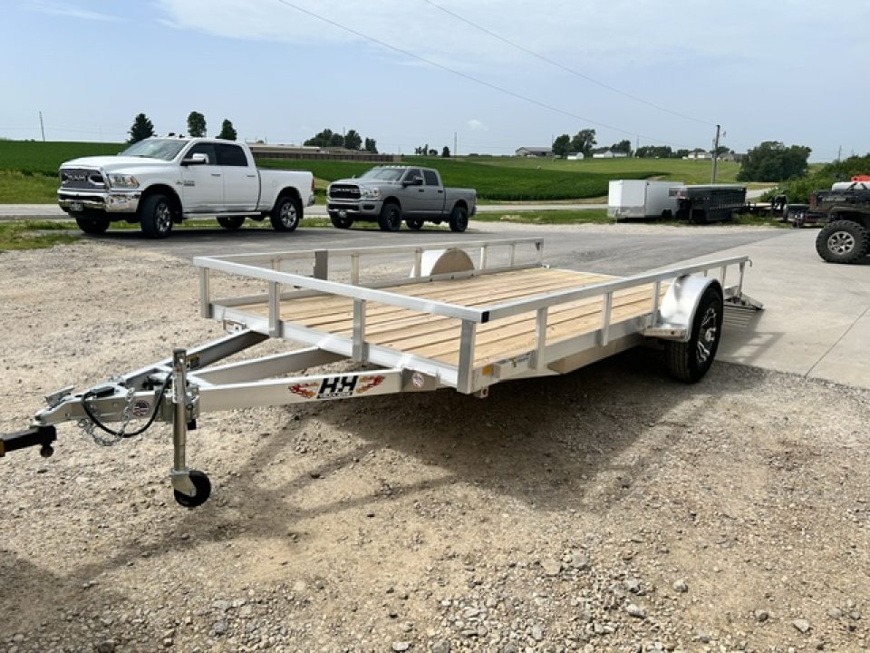 New 2026 H&H Trailers 82"X14' SA ALUMINUM HD 5K BRAKES AXLE Utility Trailer