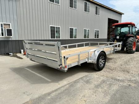 New 2026 H&H Trailers 82"X14' SA ALUMINUM HD 5K BRAKES AXLE Utility Trailer