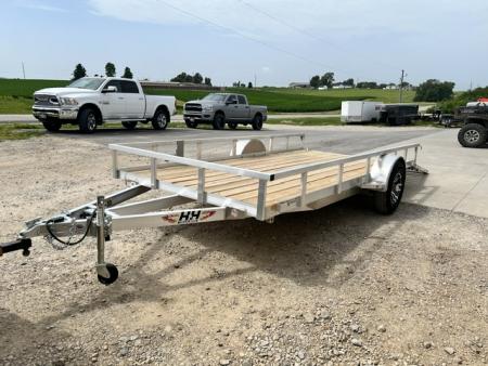 New 2026 H&H Trailers 82"X14' SA ALUMINUM HD 5K BRAKES AXLE Utility Trailer