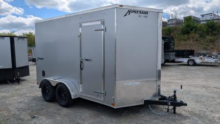 New 2027 Homesteader 7x12 Tandem Intrepid V-Nose Cargo Trailer w/ Ramp Door