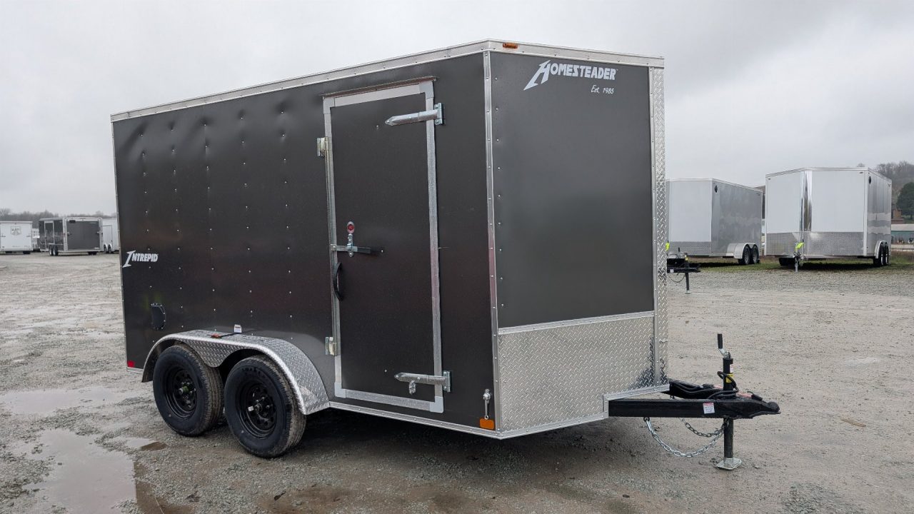 New 2027 Homesteader 7x12 Tandem Intrepid V-Nose Cargo Trailer w/ Ramp