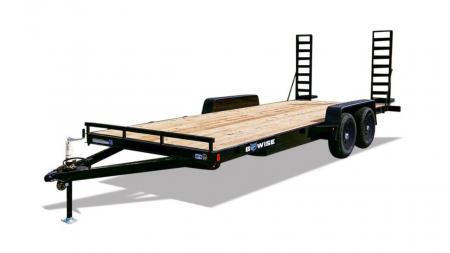 New 2026 BWISE EHLE10 84x18 10K Light Duty Tandem Axle Equipment Trailer