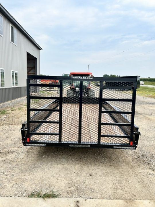 New 2026 H&H Trailers 82"X16' SOLID SIDE 7K GVWR 4' GATE Utility Trailer