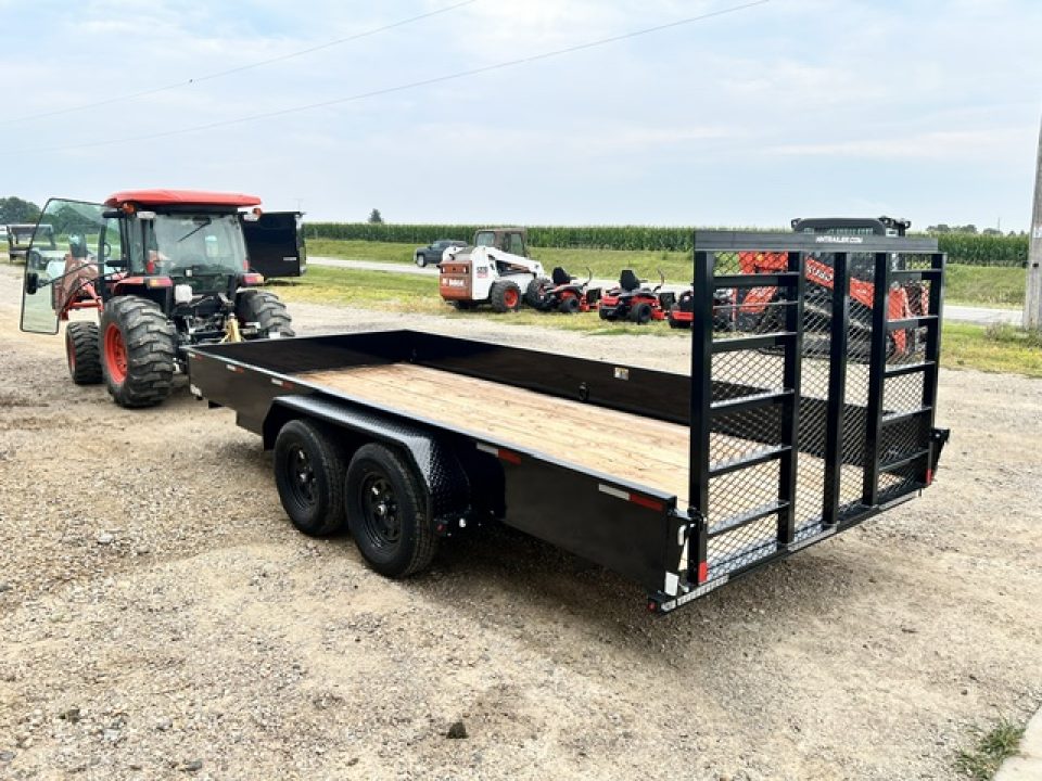 New 2026 H&H Trailers 82"X16' SOLID SIDE 7K GVWR 4' GATE Utility Trailer