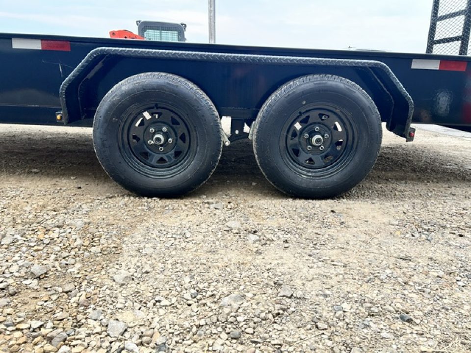 New 2026 H&H Trailers 82"X16' SOLID SIDE 7K GVWR 4' GATE Utility Trailer