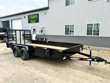 New 2026 H&H Trailers 82 X16' SOLID SIDE 7K GVWR 4' GATE Utility Trailer