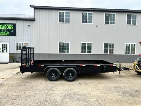 New 2026 H&H Trailers 82"X16' SOLID SIDE 7K GVWR 4' GATE Utility Trailer
