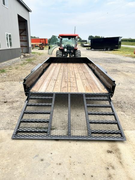New 2026 H&H Trailers 82"X16' SOLID SIDE 7K GVWR 4' GATE Utility Trailer