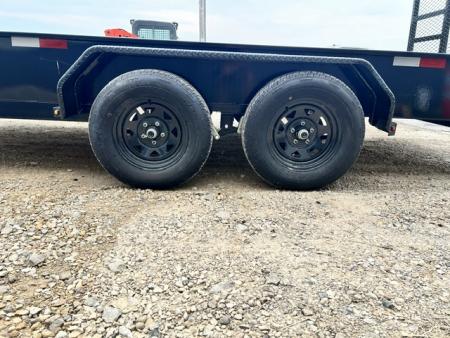 New 2026 H&H Trailers 82"X16' SOLID SIDE 7K GVWR 4' GATE Utility Trailer