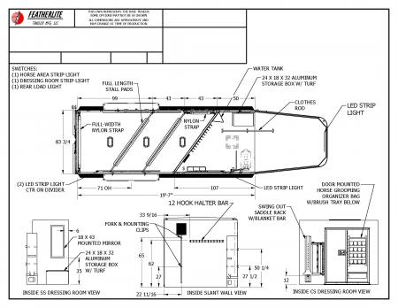 New 2026 Featherlite 3 Horse Gooseneck Premier Tack Horse Trailer