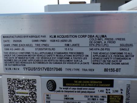 New 2027 Aluma 8015S-BT Utility Trailer