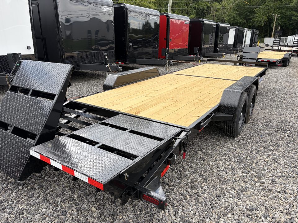 New 2027 Triple Crown 7x24 Heavy Duty Equipment Trailer, EZ Assist MEGA Ramps, 16K GVWR