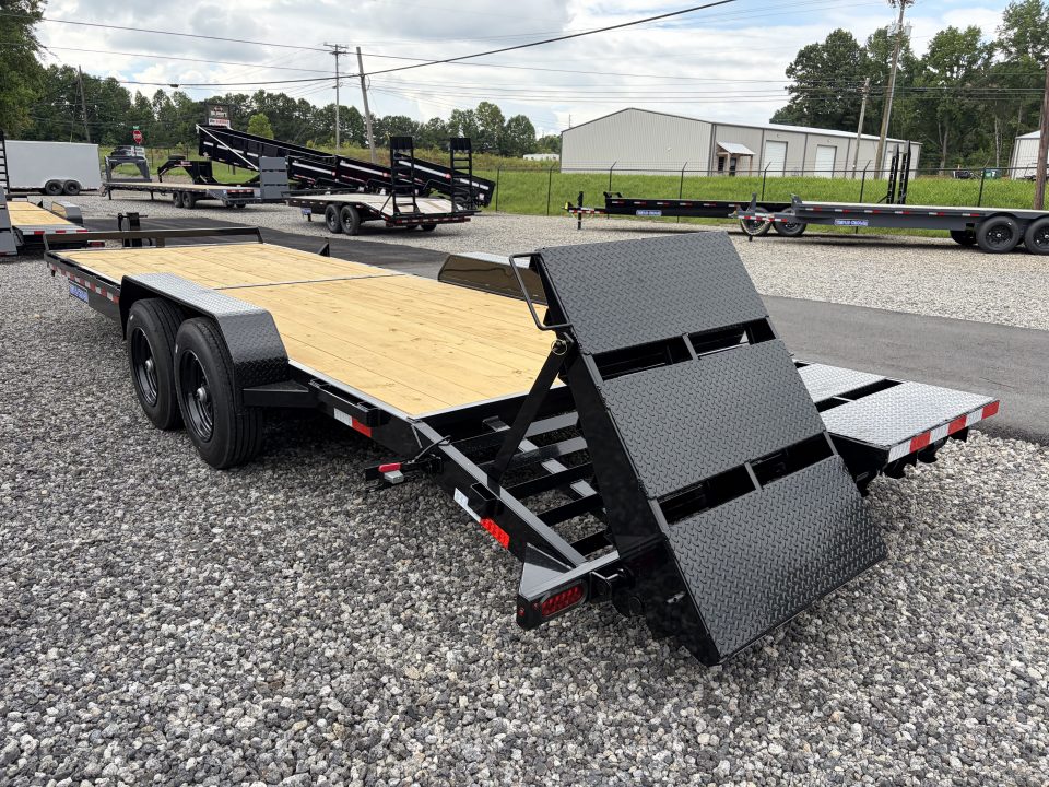 New 2027 Triple Crown 7x24 Heavy Duty Equipment Trailer, EZ Assist MEGA Ramps, 16K GVWR